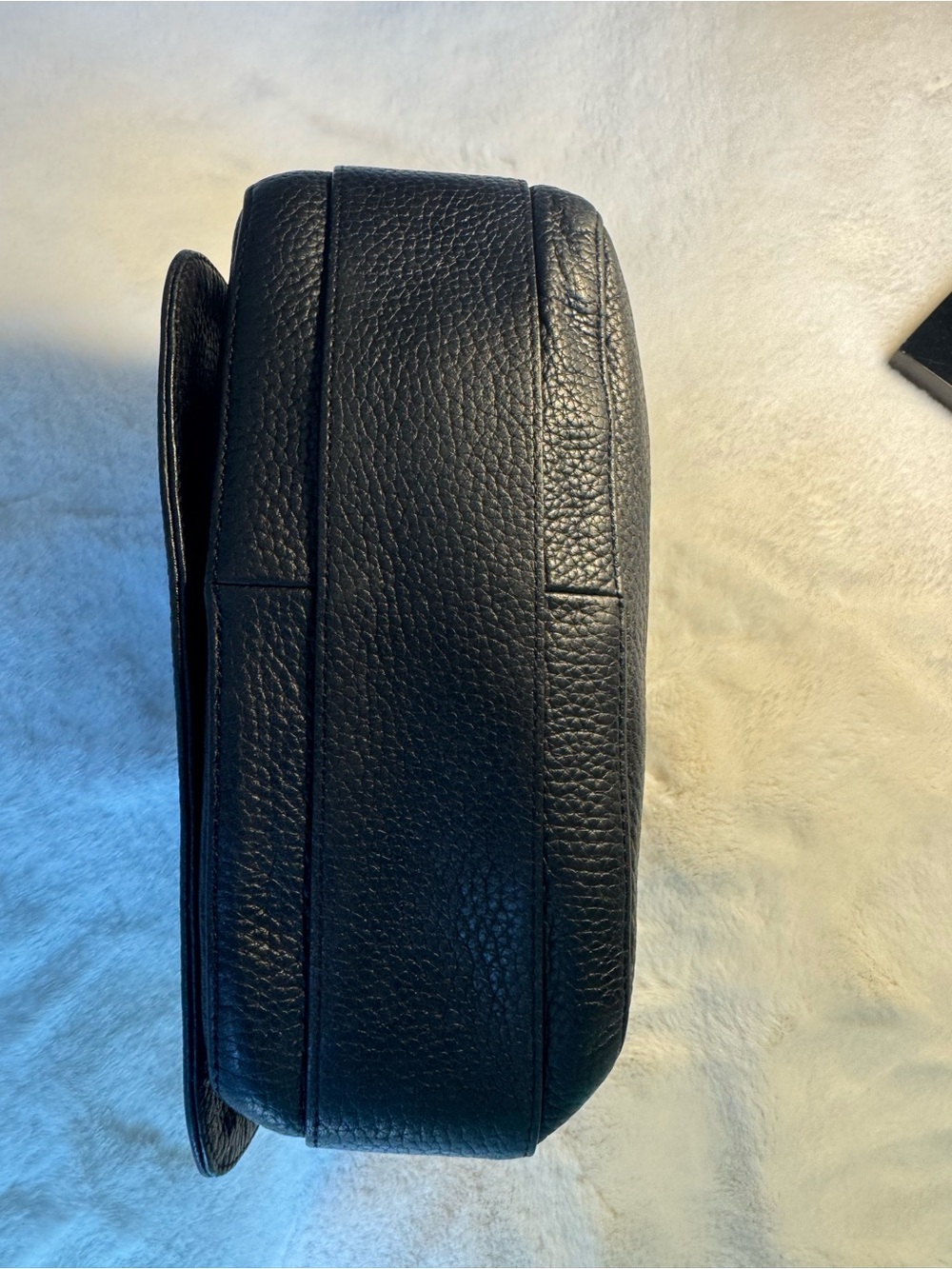 DKNY Black Pebbled Leather Shoulder Bag with Wide Shoulder Strap - Picture 11 of 11
